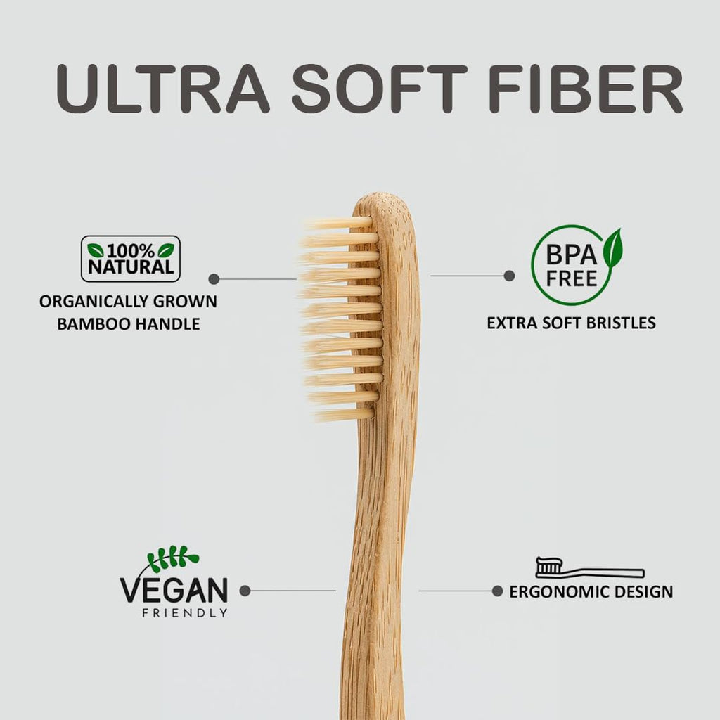 Natural Toothbrush with wooden handle